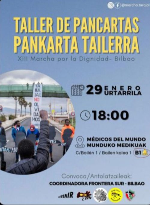 XIII MARTXA POR LA DIGNIDAD (Tarajal ez ahaztu): Pankarta tailerra