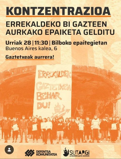 KONTZENTRAZIOA:  ERREKALDEKO BI GAZTEEN AURKAKO EPAIKETA GELDITU