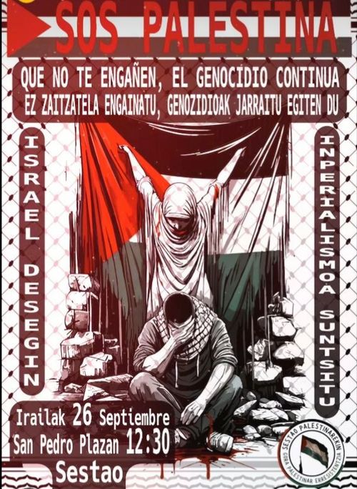 SOS PALESTINA, ISRAEL DESEGIN, INPERIALISMOA SUNTSITU