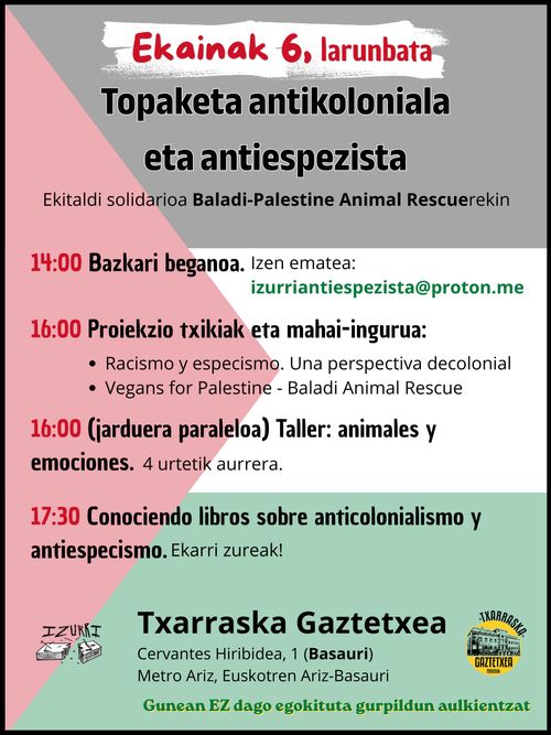 Encuentro anticolonial y antiespecista