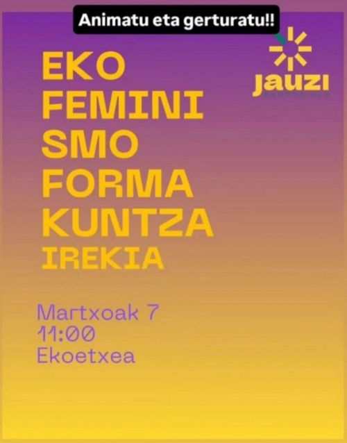 EKOFEMINISMO FORMAKUNTZA IREKIA
