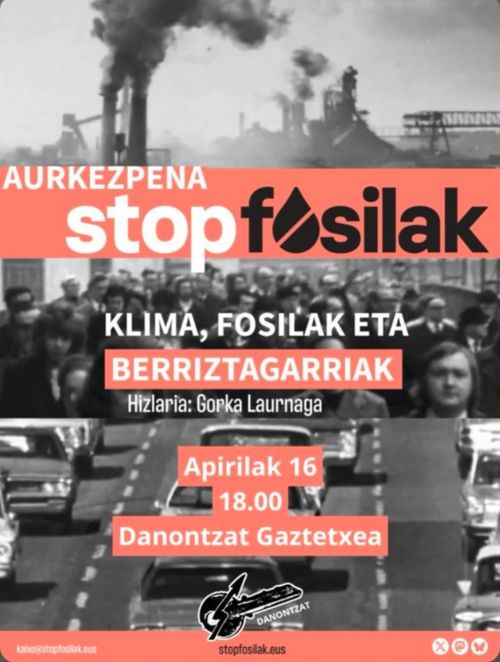 STOP FOSILAK: "Klima, fosilak eta berriztagarriak"