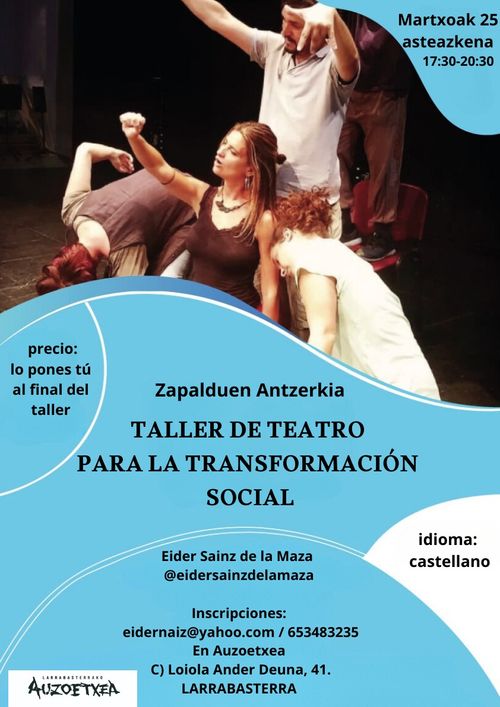 TALLER DE TEATRO para la transformación social