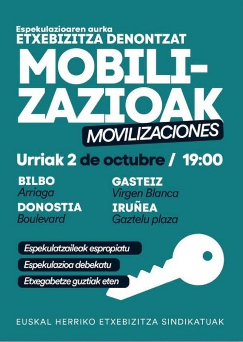 MOBILIZAZIOA: ESPEKULAZIOAREN AURKA ETXEBIZITZA DENONTZAT!