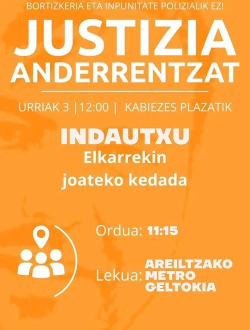 JUSTIZIA ANDERRENTZAT: Elkarrekin joateko kedada