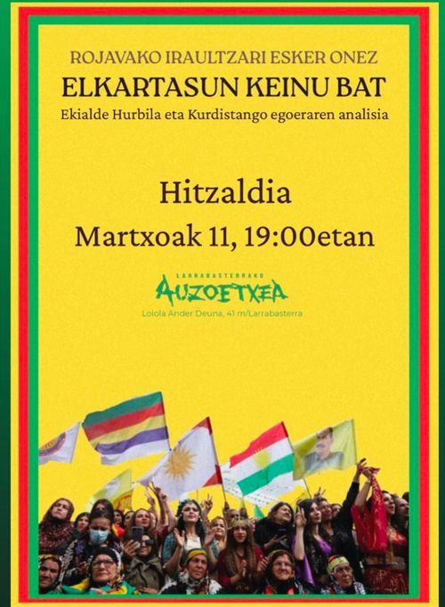 ELKARTASUN KEINU BAT. Ekialde Hurbila eta Kurdistango egoeraren analisia