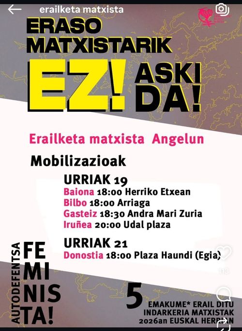 MOBILIZAZIOA: ERASO MATXITARIK EZ! ASKI DA! 