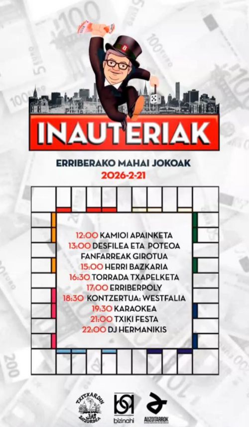 INAUTERIAK: ERRIBERAKO MAHAI JOKOAK