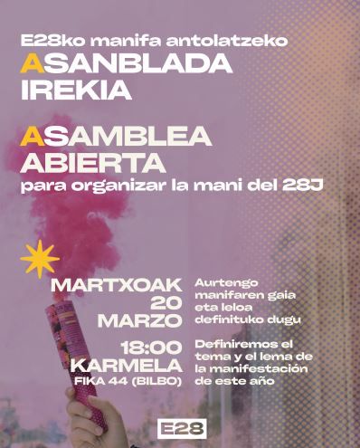 E28 antolatzeko asamblada irekia 