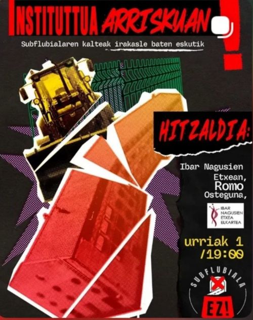 HITZALDIA: INSTITUTUA ARRISKUAN. Subflubialaren kalteak irakasle baten eskutik
