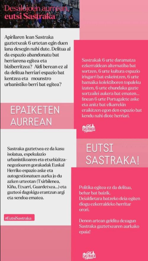 ADI!!! SASTRAKA ARRISKUAN DAGO