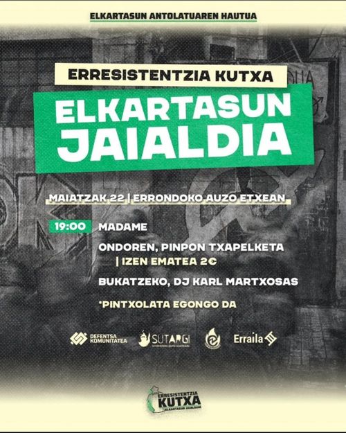 ERRESISTENTZIA KUTXA, ELKARTASUN JAIALDIA