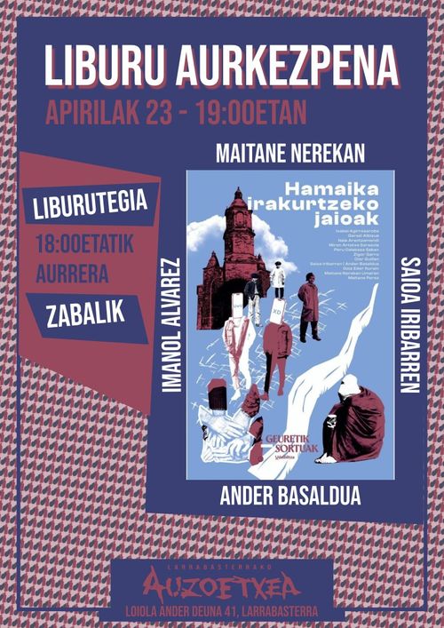 Hamaika irakurtzeko jaioak - Liburuen aurkezpena + solasaldi filosofikoa + sorpesa...