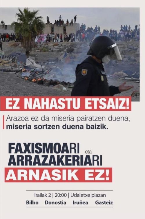 EZ NAHASTU ETSAIZ! FAXISMOARI ETA ARRAZAKERIARI ARNASIK EZ!