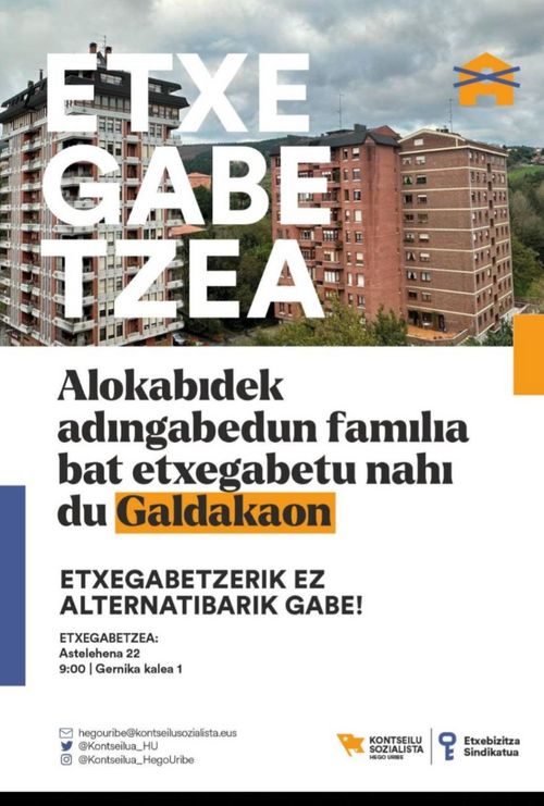 ETXEGABETZERIK EZ ALTERNATIBARIK GABE!  