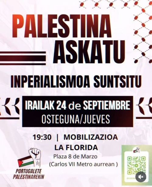 MOBILIZAZIOA: PALESTINA ASKATU. IMPERIALISMOA SUNTSITU