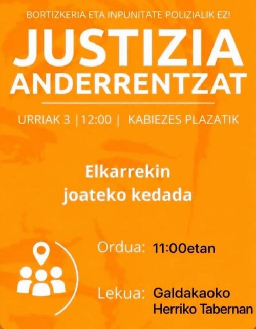 JUSTIZIA ANDERRENTZAT: Elkarrekin Joateko Kedada