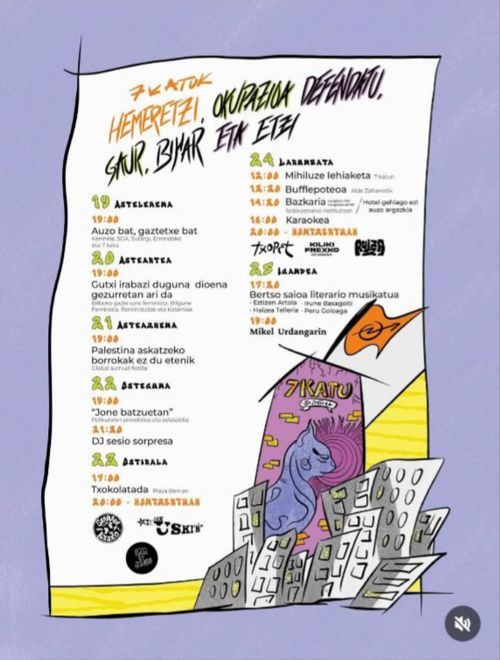 7 KATU HEMERETZI, OKUPAZIOA DEFENDATU, GAUR, BIHAR ETA ETZI: "Auzo bat, gaztetxe bat" Hitzaldia
