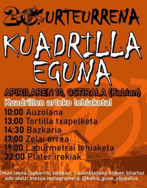 20. URTEURRENA: KOADRILEN EGUNA