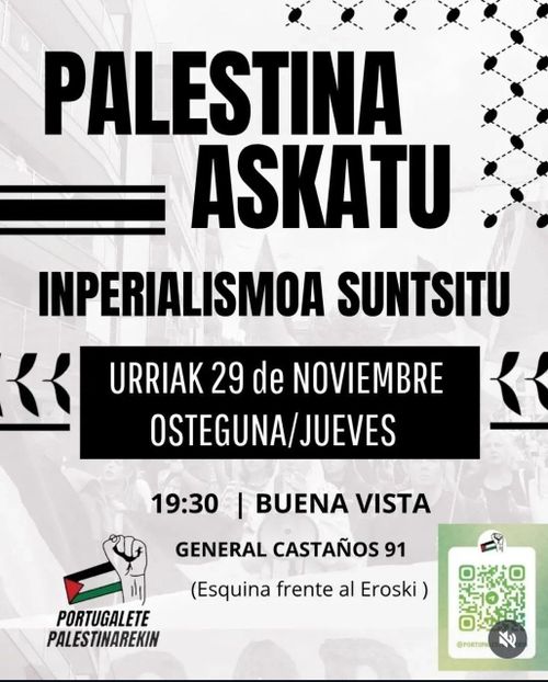 PALESTINA ASKATU, INPERIALISMOA SUNTSITU
