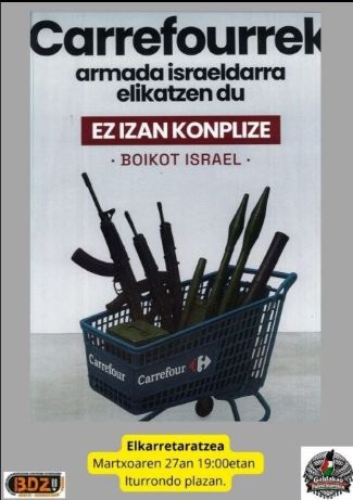 Carrefourrek armada israeldarra elikatzen du