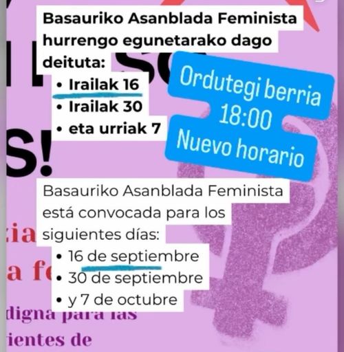 BASAURIKO ASANBLADA FEMINISTA DEIALDIAK