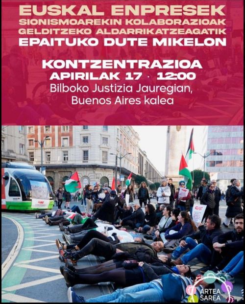 EUSKAL ENPRESEK SIONISMOAREKIN KOLABORAZIOAK GELDITZEKO ALBARRIKATZEAGATIK EPAITUKO DUTE MIKELON