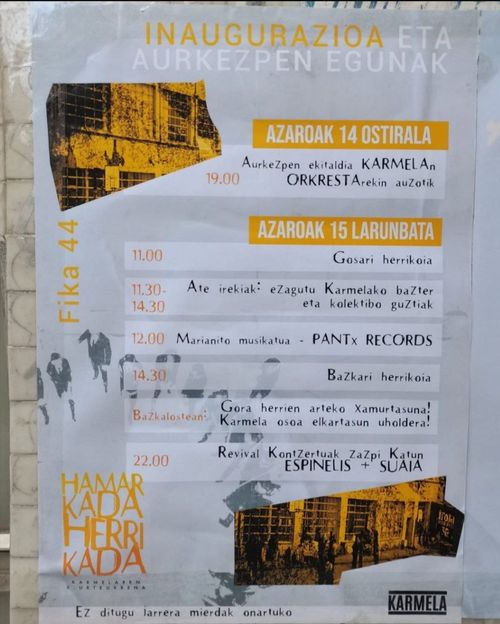 HAMARKADA HERRIKADA: Aurkezpen ekitaldia + Orkresta kalejira