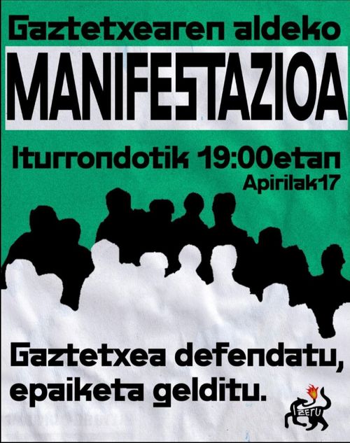 GAZTETXEA ARRISKUAN DAGO! 