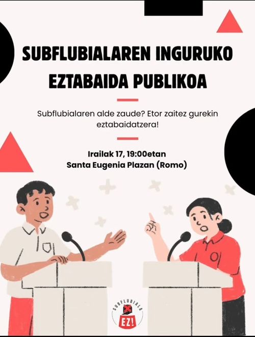 SUBFLUBIALAREN INGURUKO EZTABAIDA PUBLIKOA