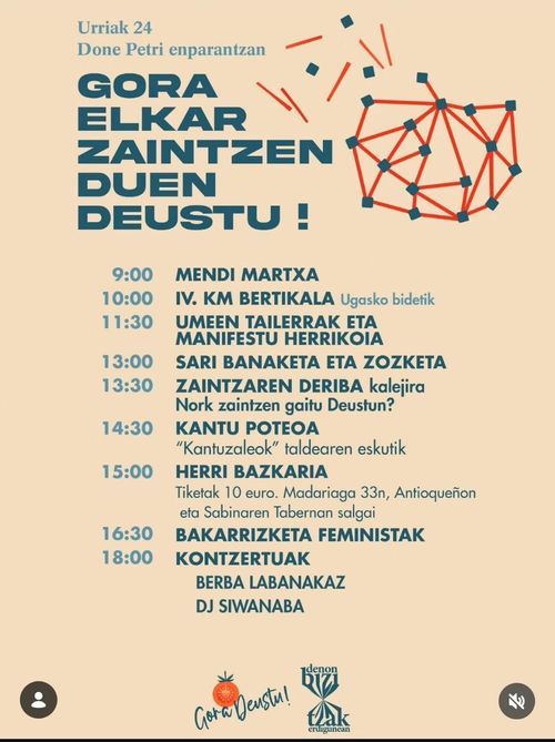 GORA DEUSTU EGUNA - Gora Elkar Zaintzen duen Deustu