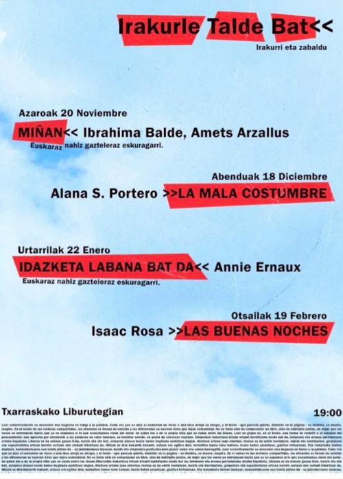 IRAKURLE TALDE BAT: LAS BUENAS NOCHES