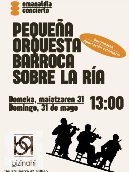 Pequeña orquesta barroca sobre la ría