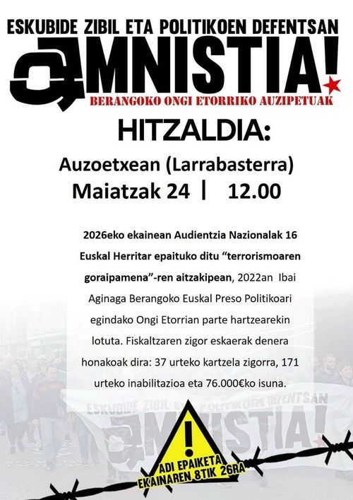 HITZALDIA: Berangoko OngiEtorriko auzipetuen eskutik