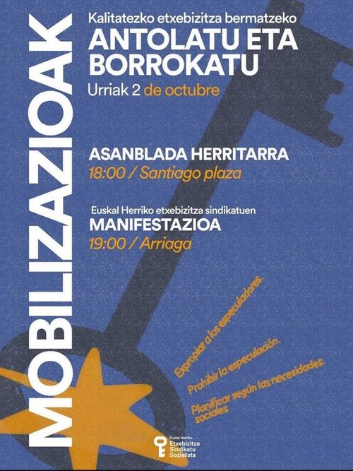 MOBILIZAZIOAK : ASANBLADA HERITARRA ETA MANIFESTAZIOA  (ETXEBIZITZA SINDIKATU SOZIALISTA)