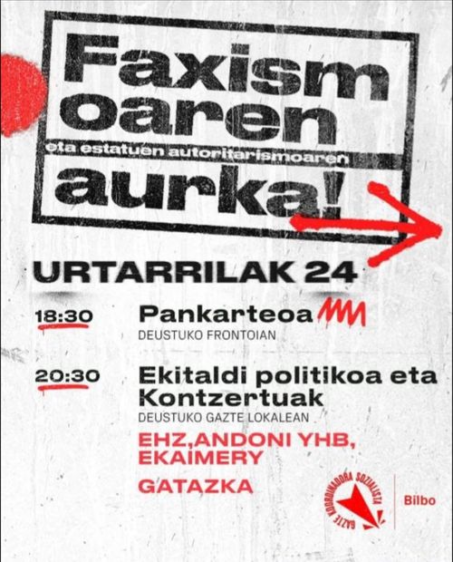 FAXISMOAREN ETA ESTATUEN AUTORITARISMOAREN AURKA!