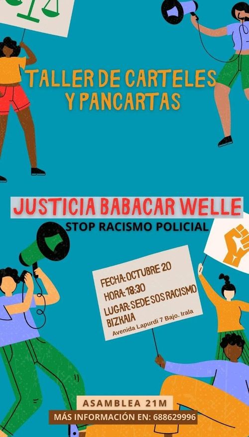 TALLER DE CARTELES Y PANCARTAS (JUSTICIA BABACAR WELLE)