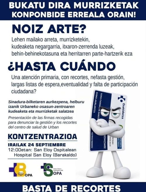 KONTZENTRAZIOA: BUKATU DIRA MURRIZKETAK. KONPONBIDE ERREALA ORAIN! BASTA DE RECORTES!
