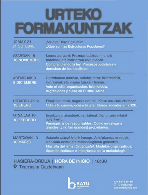 URTEKO FORMAKUNTZAK: ""Antolatu zaitez!" lelotik harago. Antolakuntza ereduak, sindikatu motak eta metodologiaren garrantzia."
