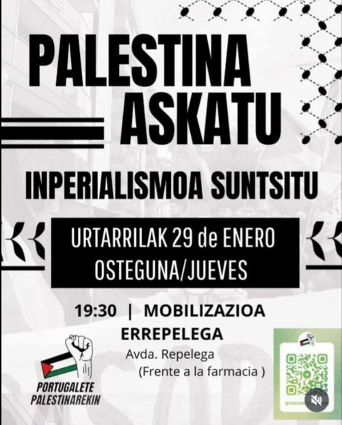 PALESTINA ASKATU, INPERIALISMOA SUNTSITU!
