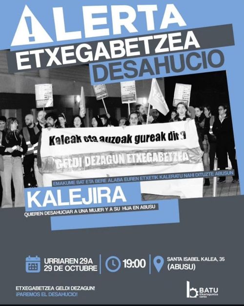 KALEJIRA ALERTA ETXEGABETZEA!