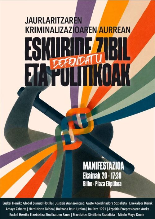 JAURLARITZAREN KRIMINALIZAZIOAREN AURREAN, ESKUBIDE ZIBIL ETA POLITIKOAK DEFENDATU