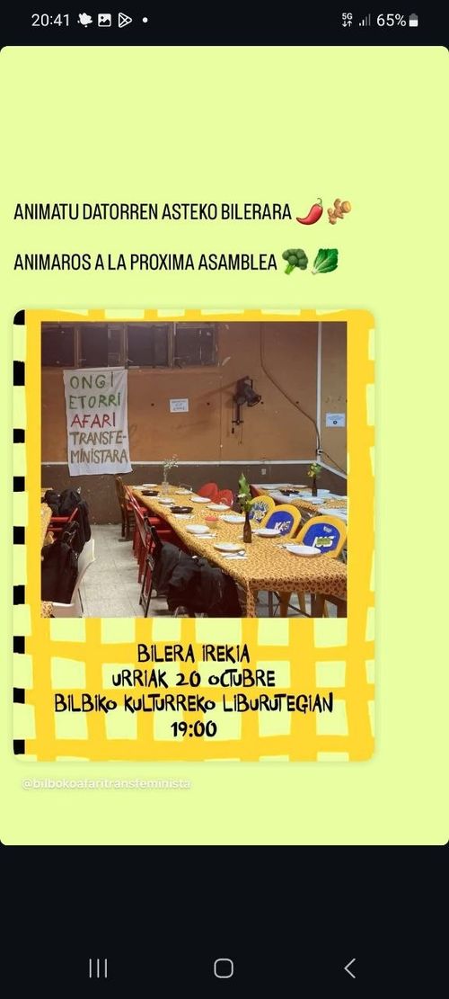 BILERA IREKIA: AFARI TRANSFEMINITAK