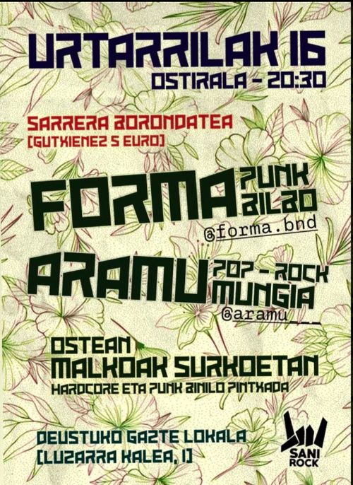 SANIROCK: FORMA + ARAMU + MALKOAK SURKOETAN